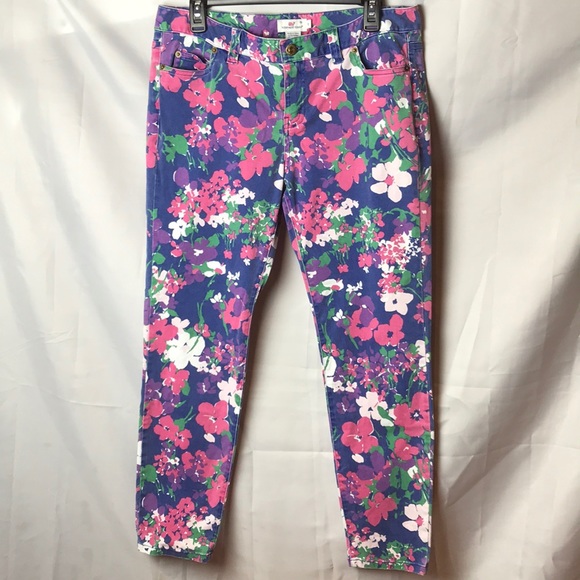 Vineyard vines floral ankle jeans size 10 - Picture 2 of 8